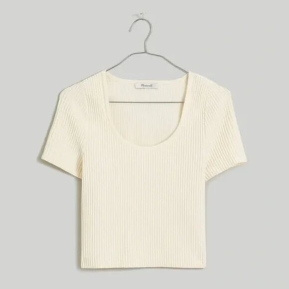 Madewell Ottoman Crop Sweater Tee (Size M) - Picture 1 of 9